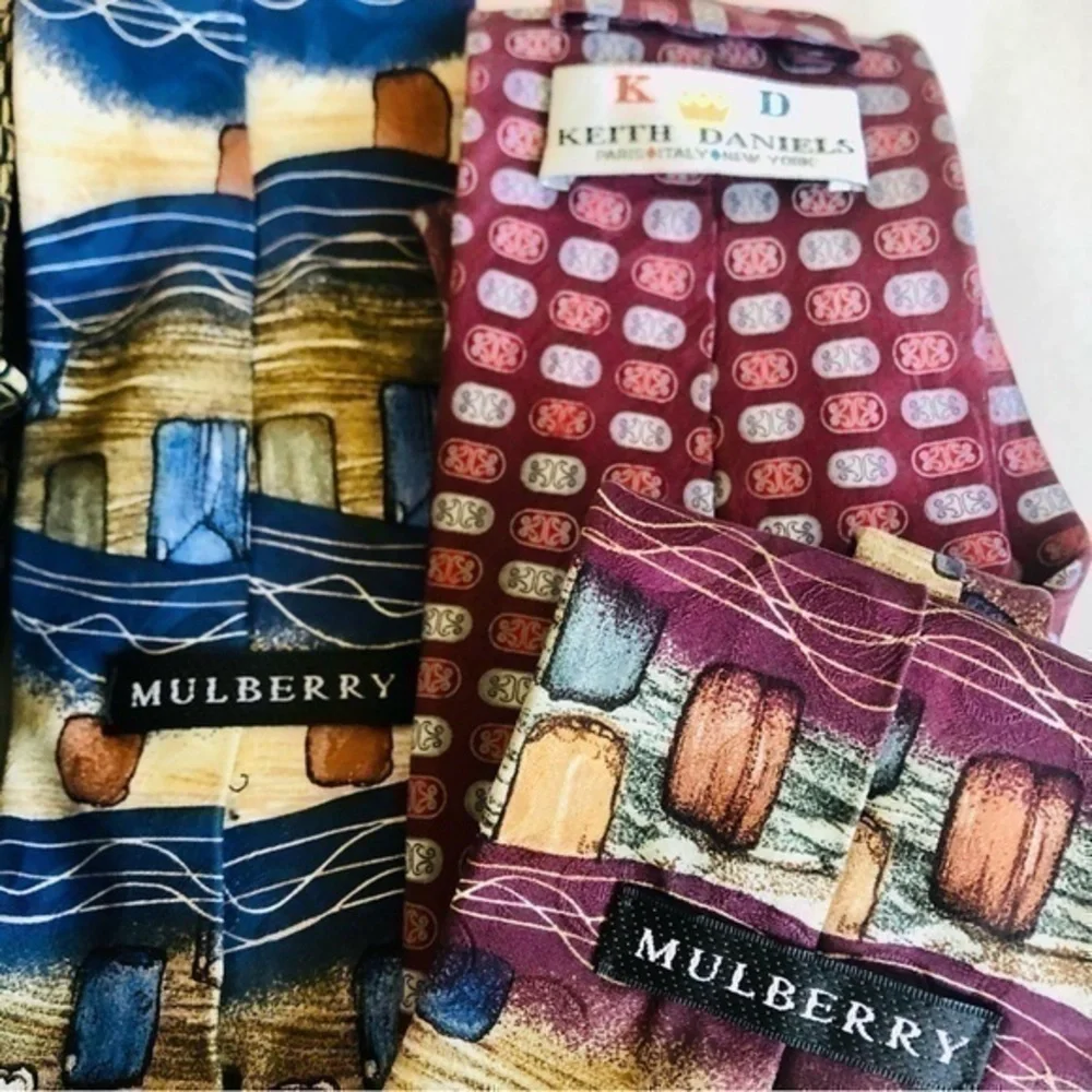 Set of 6 ties Mulberry, Lazarus, Stanley Blacker, Ashberry and Keith Danials